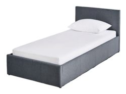 Hygena Lavendon Ottoman Single Fabric Bed Frame - Grey